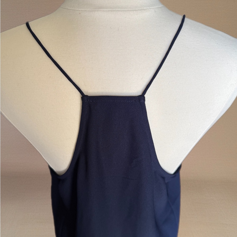 Hey You Navy Blue Lace Trim Y2K Cami Top - Size XL - Picture 3 of 7